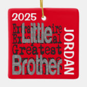 Little Brother Extraordinaire CUSTOM Keramisch Ornament (Voorkant)