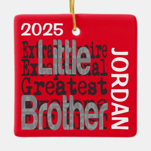 Little Brother Extraordinaire CUSTOM Keramisch Ornament (Voorkant)