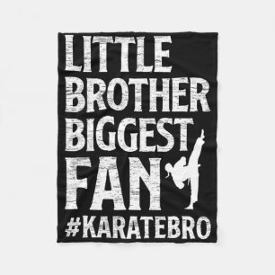 Little Brother Grootste Fan Karate Broer Trots Kar Fleece Deken