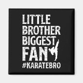 Little Brother Grootste Fan Karate Broer Trots Kar Magneet (Voorkant)