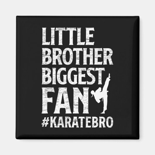Little Brother Grootste Fan Karate Broer Trots Kar Magneet (Voorkant)