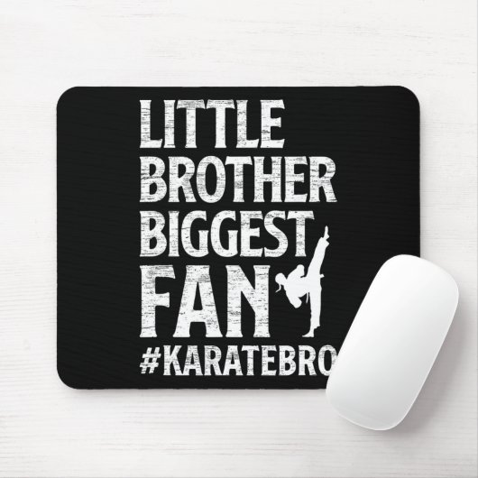 Little Brother Grootste Fan Karate Broer Trots Kar Muismat (Met muis)