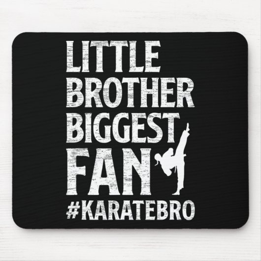 Little Brother Grootste Fan Karate Broer Trots Kar Muismat (Voorkant)
