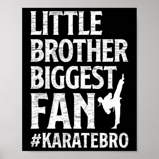 Little Brother Grootste Fan Karate Broer Trots Kar Poster (Voorkant)