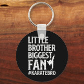 Little Brother Grootste Fan Karate Broer Trots Kar Sleutelhanger (Voorkant)