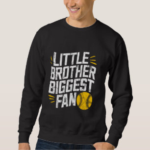 Little Brother Grootste Fan Softbal Baseball Boys Trui