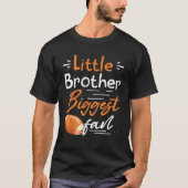 Little Brother Grootste Fan Trotse Neef Crew Voetb T-shirt (Voorkant)
