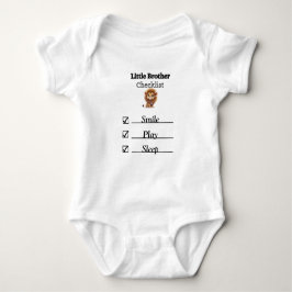 Little Brother Lion Checklist Bodysuit T-shirt