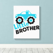 Little Brother Monster Truck Canvas Afdruk (Insitu (Houten vloer))