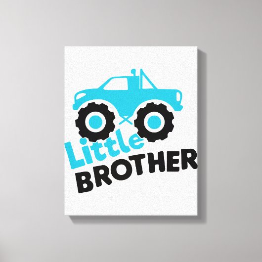 Little Brother Monster Truck Canvas Afdruk (Voorkant)