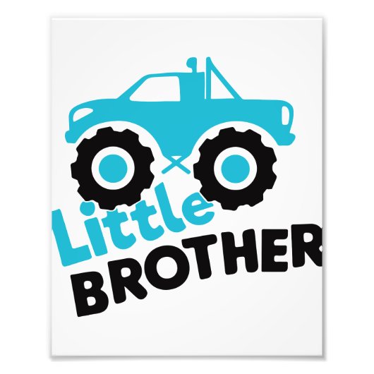 Little Brother Monster Truck Foto Afdruk (Voorkant)