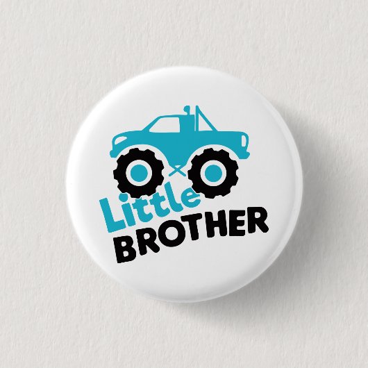Little Brother Monster Truck Ronde Button 3,2 Cm (Voorkant)