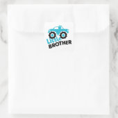 Little Brother Monster Truck Vierkante Sticker (Tas)
