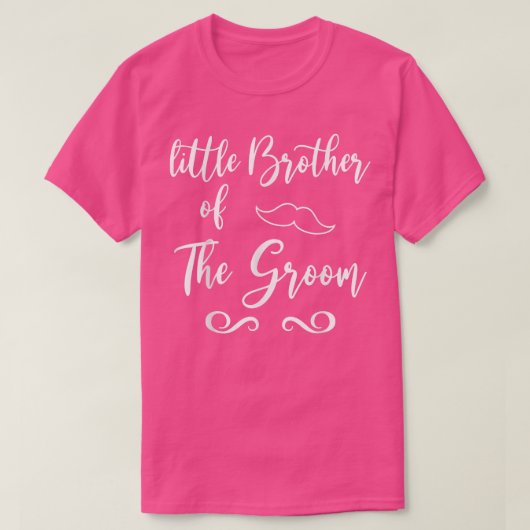 Little Brother of Groom & Bride Wedding Matching T-shirt (Design voorkant)