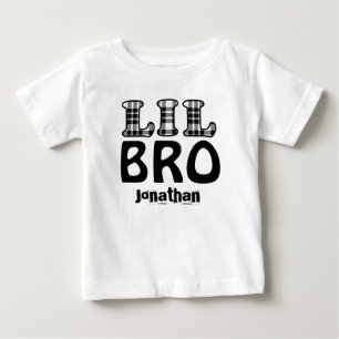 LITTLE BROTHER Plaid Letters Aangepaste naam V02