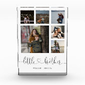 Little Brother Script Brother Gift Photo Collage Fotoblokken (Voorkant)