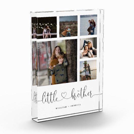 Little Brother Script Brother Gift Photo Collage Fotoblokken (Links)