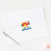Little Brother Stars Plane Vierkante Sticker (Envelop)
