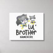 Little Brother Superhero Cat Custom Name Canvas Afdruk (Voorkant)