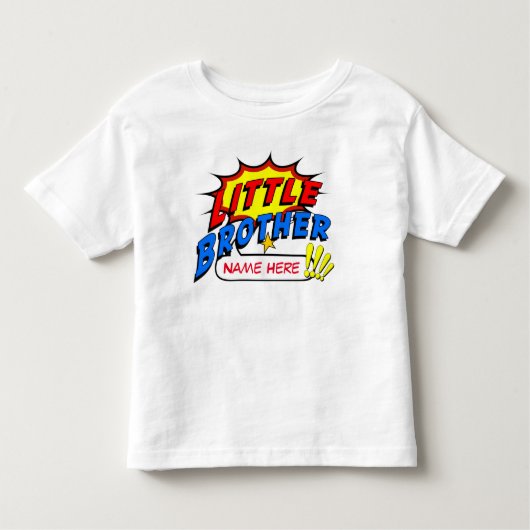Little Brother Superhero Custom Kinder Shirts (Voorkant)