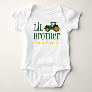 Little Brother Tractor gepersonaliseerd Romper