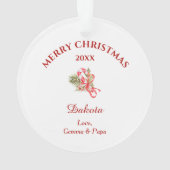 Little Brown Beer Wreater Grandchild Ornament (achterkant)