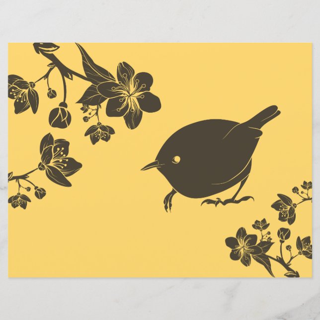 Little Brown Bird Journal Scrapbook Paper (Voorkant)