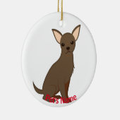 Little Brown Chihuahua Keramisch Ornament (Rechts)