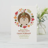 Little Brown Chipmunk Uitnodiging (Staand voorkant)