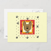 Little Brown Doggie Tshirts en Geschenken Briefkaart (Voorkant / Achterkant)