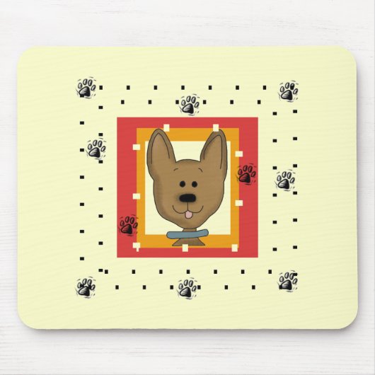 Little Brown Doggie Tshirts en Geschenken Muismat (Voorkant)