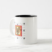 Little Brown Doggie Tshirts en Geschenken Tweekleurige Koffiemok (Voorkant links)