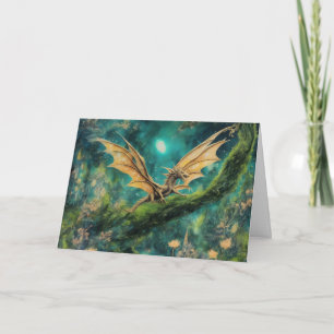 Little Brown Dragon Verjaardag Kaart