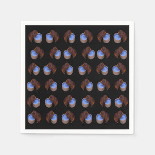 Little Brown Guinee Pig, Birthday Paper Napkins Servet