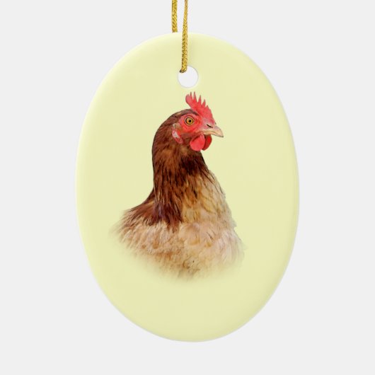 Little Brown Hen Ornament (Achterkant)