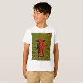Little Brown Koe Bright Green Grass T-shirt (Voorkant volledig)