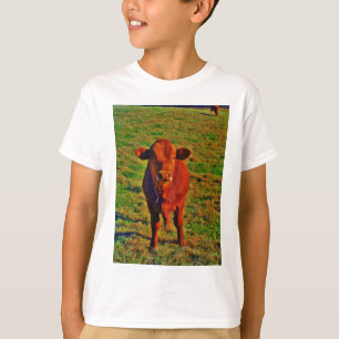 Little Brown Koe Bright Green Grass T-shirt