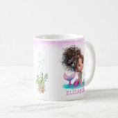 Little Brown Mermaid Waterverf Coffee Mok (Voorkant rechts)
