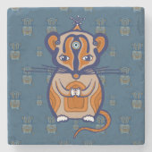 Little Brown Mouse Stenen Onderzetter (Voorkant)