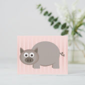 Little Brown Pig Briefkaart (Staand voorkant)