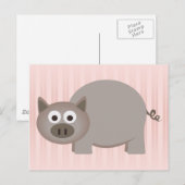 Little Brown Pig Briefkaart (Voorkant / Achterkant)