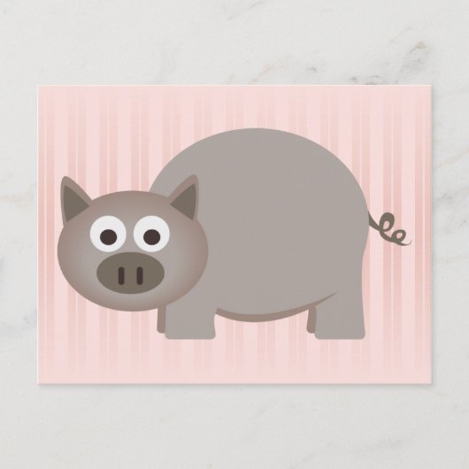 Little Brown Pig Briefkaart (Voorkant)
