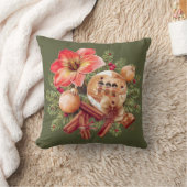 Little Brownies Gingerbread with Red Amaryllis Kussen (Deken)