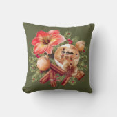 Little Brownies Gingerbread with Red Amaryllis Kussen (Voorkant)