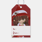 Little Brunette d2 Kerstgetuige - Cadeaulabel (Achterkant)