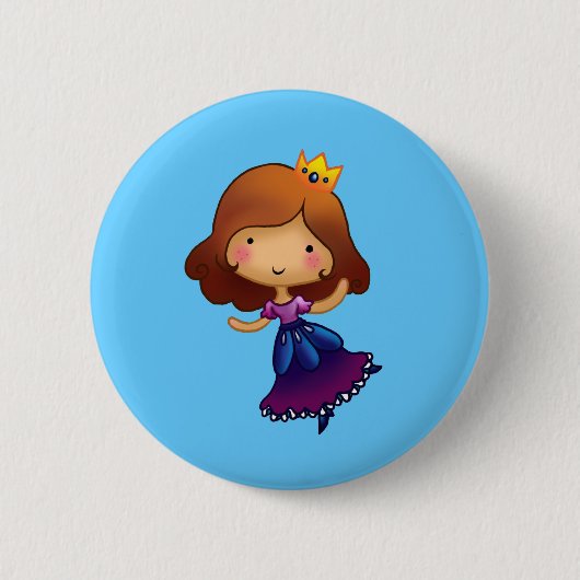 Little Brunette Princess Ronde Button 5,7 Cm (Voorkant)