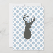 Little Buck Deer Baby shower Invitation Kaart (Achterkant)