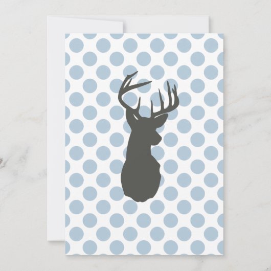 Little Buck Deer Baby shower Invitation Kaart (Achterkant)