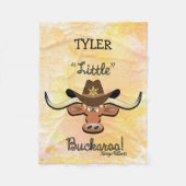 Little Buckaroo, Longhorn Steer Fleece Blanket (Voorkant)