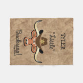 Little Buckaroo, Longhorn Steer Fleece Blanket (Voorkant (Horizontaal))